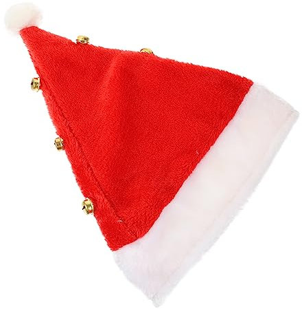 MERRYHAPY Glocke Weihnachtsmütze Trilby-hüte Für Herren Lustige Weihnachtsmütze Weihnachtswintermütze Weihnachtsmütze Requisite Weihnachtsmütze Christbaumspitze Neuheit Kostümhut Rot Plüsch