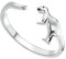 SOIMISS Sterling Silber Dinosaurier Ring Ringe Dinosaurier Ring Schmuck Tier Offener Ring Damen Offener Ring Verstellbarer Dinosaurier Ring Tier Dinosaurier Ring Verstellbarer Offener