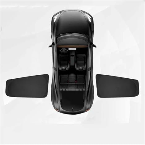 Car Full Covers Sunshades For Tesla For Model 3 For Highland 2023 2024 Privacy Sun Shade Custom-Fit Side Window Sunroof Sunshade Blind Shading For Camping Rest Side Window Sunshade(Rear 2PCS)