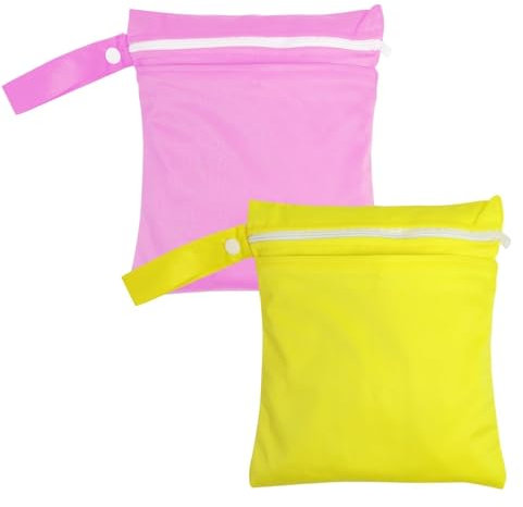 KUEEA Wetbag 2 Unidades – Bolsa Impermeable Reutilizable con Cremallera Doble para Pañales, Piscina y Guardería