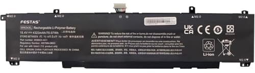 FESTAS 15.4V 70.07Wh WK04XL Batterie Compatible avec HP Omen 16-B 16-C 16-B0000 16-C0000 Victus 15-F 16-D 16-E 15-FA000 16-D0001UR 16-D0023DX 16-D1113TX 16-E0005UA 16-E0029UR 16-E0194NW