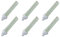 Tradineur - Pack de 6 bombillas LED, modelo maíz, 2 tubos y 2 pines, G24, 12W equivalente a 120W, 1080 lúmenes, 6400K, luz blanca fría, eficiencia energética A+, 20000 Horas - 15,8 cm