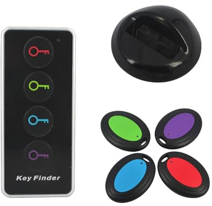 Key Finders & Trackers - Keys Wireless Tracker, 85dB Sound Key Locator | Item Locator With LED Flashlight And Base Support For Keys, Dogs, Cats, Cell Phone, Wallet Finder And Item Locator