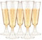 AMFUN 25 Premium Champagne Flutes,150ML/5oz Reusable Champagne Flutes Cups,Transparent Toasting Glasses with Pink Glitter, Cocktail Prosecco Glasses for Wine, Parties, Weddings, Birthdays