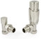 Thermostatic Radiator Valve Angled TRV – Zeta (Satin Nickel)