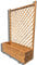 SUNWOOD Fioriera con Grigliato in Legno Massello 119x39xh168 cm, Impregnata, Inclusa di TNT protettivo, Marrone