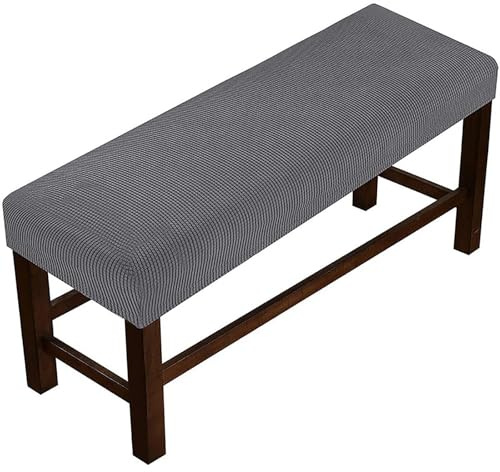 Universal-Bezug für Esszimmer-Bank, Stretch Dining Bench Cover Bezug für Sitzbank Holzbank Schonbezug Bezug Für Fußhocker Bank Sitzbank Hocker Husse Flurbank(Dunkelgrau,160-180CM)