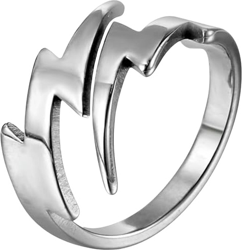 Jpltlvy Edelstahl Lightning Ring einzigartiges Design Modeschmuck Geschenk