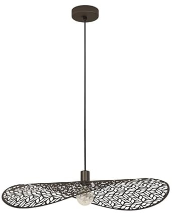 EGLO Hängelampe Swaby, XXL Pendelleuchte Esstisch, Deckenlampe hängend | Lampe Wohnzimmer aus Stahl in Bronze, E27 Fassung, Ø 80 cm