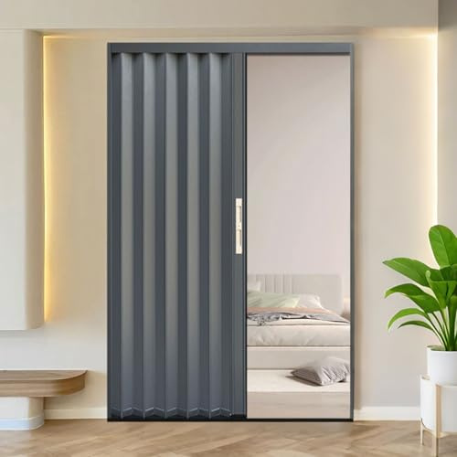 yurstcggh Verdunkelungs-Teleskop-Falttür, Badezimmerinnenraum Tür, für Schrank, Wandschrank, Küche, Flur, Trennwand 73×206cm