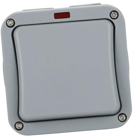 GLEAVI Interruttore da Parete per Esterni Pulsante di Contatto Momentaneo per Cancelli e Garage Resistente Pioggia e Intemperie Montaggio Facile per Giardino e Patio