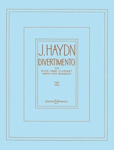 Divertimento: Flöte, Oboe, Klarinette, Horn und Fagott. Partitur und Stimmen.
