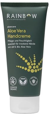 Aloe Vera Handcreme 100 ml Aloecare Feuchtigkeitscreme feuchtigkeitsspendend After Sun Naturkosmetik Bio zertifiziert