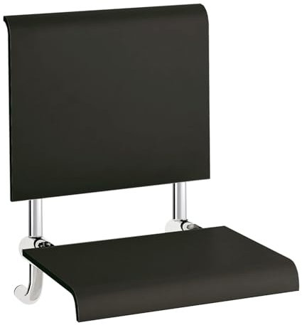 Emco 355121201 Einhaengesitz System 2 mit Kunststoffsitzflaeche, schwarz / verchromt