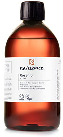Naissance Rosehip Seed Oil (No. 246) - 450ml - 100% Natural, Hydrating, Nourishing Moisturising - for Skin, Face, Hair, Body - Vegan