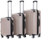 BEIBYE Zwillingsrollen 2048 Hartschale Trolley Koffer Reisekoffer Taschen Gepäck in M-L-XL-Set (Champagner, Set)