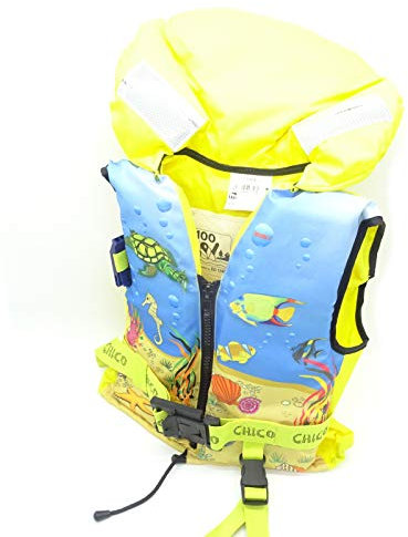 Lalizas Jungen und Mädchen Chico Rettungsweste, Gelb/Blau, 30-40 kg