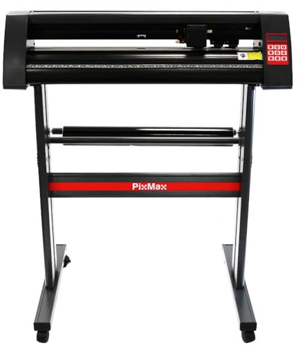 PixMax Vinylschneider, Plottermaschine mit Ständer, 71,1 cm, Grafikschilder, eingebauter optischer Augenabzieher, breites Format, groß, industriell, Geschäft, Handwerk, kommerzielle Arbeit, 720 mm,
