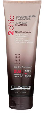 Giovanni Eco Chic Cosmetics - 2 Chic Ultra-Sleek Shampoo -wirkt gegen Frizz, für geschmeidige, glatte und seidige Haare - 250 ml