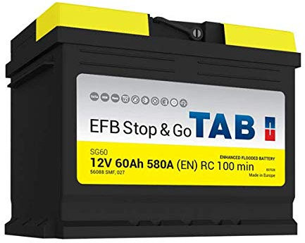 Tab Start Stop Efb Sg60 Batterie Voitures, 12 V 60Ah 600 Amps (En)