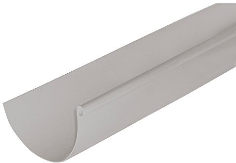 First Plast Gouttière PVC demi-ronde personnalisable-Gris-33-4