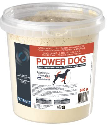 NUTRIVET - Aliment Complémentaire pour Chiens - Power Dog - Pot 500 g