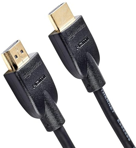 Amazon Basics 4K-HDMI-Kabel, 3 m, 18 Gbit/s Highspeed mit Ethernet, 4K@60Hz, 2160p, Schwarz