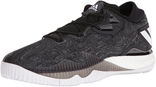 adidas Performance Men's Crazylight Boost Low 2016 Basketball Shoe, Black/White/Black, 7 M US