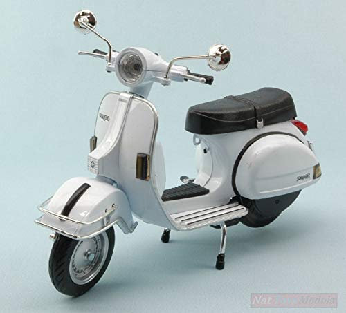 MODELLINO IN SCALA COMPATIBILE CON VESPA P 200 E 1978 WHITE 1:12 NEW RAY NY42123W