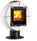 La Nordica - Stufa a Legna Fireball Finitura Maiolica Bianco Infinity da 89,2cm