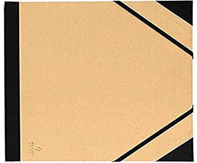 Canson 200003130 Zeichenmappe Kraft, 2 Eckspanner mit Gummizugverschluss, 10 Stück, 520 x 720 mm, hellbraun