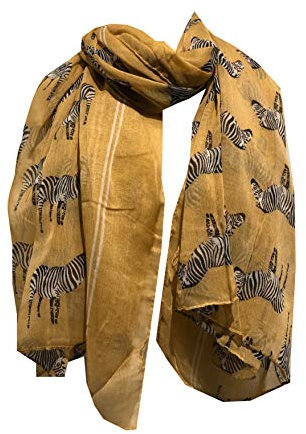 Pamper yourslef now ltd Zebra Animal Print Schal, Damenmode Wrap/Schal (Zebra Animal Print Scarf, Ladies Fashion Wrap/Shawl) (Dunkelbeige (Dark beige))