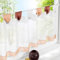 HongYa Kaffee Vorhang Voile Bistrogardine Küchen Gardinen B*H 120 * 45cm Braun