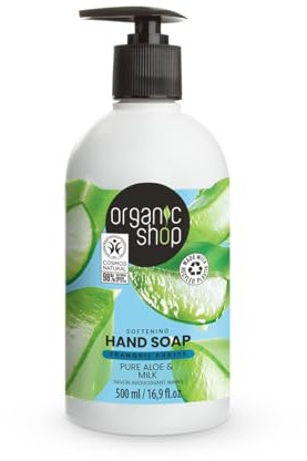 Organic Shop Hand Soap Softening Aloe & Milk, 500 ml