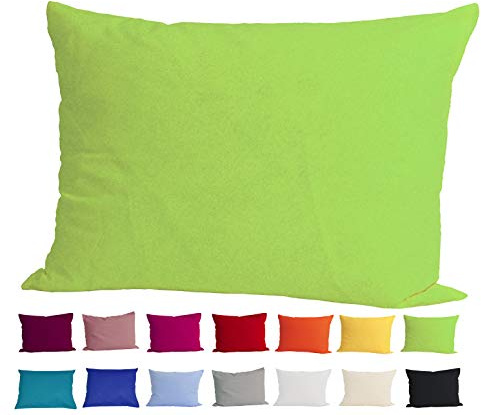 beties Basic Kissenbezug, Apfelgrün, 40x60 cm, viele fröhliche Farben | 100% Baumwolle, Uni-Farbe, Kissenhülle