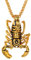 U7 Männer Halskette mit Skorpionsentwurf Anhänger Herren Goldene Kette mit Gotische Skorpion Anhänger für Damen Gold Sternzeichen Kettenanhänger Edelstahl Halsschmuck Tier Modeschmuck für Weihnachten