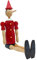 GICO Pinocchio Gelenkfigur aus Holz, XXL Länge 50 cm- Made in Italy- 9050