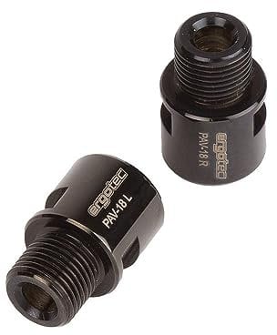 ergotec Unisex – Erwachsene Pedalachsverlängerung, schwarz, Einheitsgröße