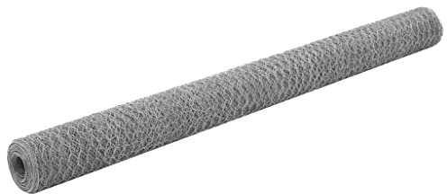 vidaXL Malla de Alambre Hexagonal Acero Galvanizado 25x1,5m Plateado Bricolaje