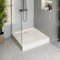 Podium® 900 x 900 x 140mm White Bathroom Non Slip Tray for Enclosures Cubicles & Wet Room with Waste + Riser Kit, Square