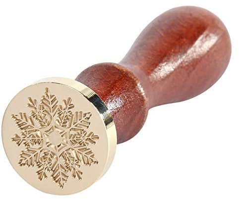 Prosperveil Wachssiegel-Stempel Schneeflocke Vintage Personalisierte Siegelwachs-Stempel für Weihnachten Hochzeit Einladungskarte DIY Handwerk Brief Umschlag Party Dekor (Stil A)