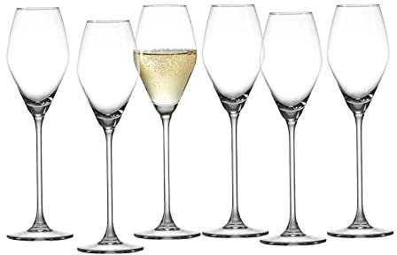 Ritzenhoff & Breker Sektglas Salsa, 6er Set, 220 ml, spülmaschinenfest