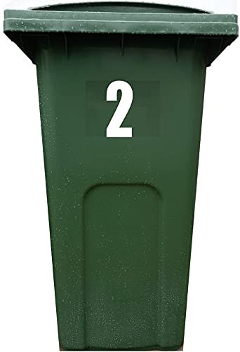 4X Bin Sticker Vinyl Number 1-99 Large Recycling Box Wheelie Self Adhesive (2)
