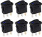 AOICRIE 6 Stück 12V Schalter, 3Pin SPST ON OFF Wippschalter, 12 Volt kleine wasserdichte LED blau beleuchtete Wippschalter für Auto LKW Boot Motorrad (6 Pcs)