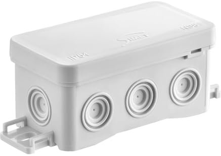 SIMET Wandeinbaudose NS8 FASTBOX&HOOK grau, Abmessungen 45 X 85 X 40 mm, halogenfrei, selbstverlöschend, UV, IP54, 180 Stück