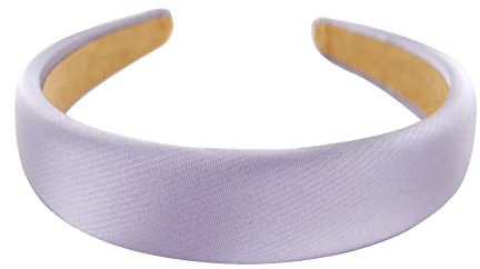 axy Haarreif mit Stoff gepolstertes Metallicfarbe - Damen Haarreifen in Metallic-Optik Stirnband Haarschmuck HRK2B (Helllila)