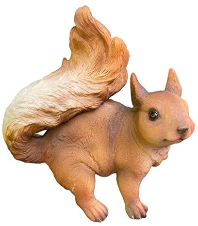 Aspinaworld Gartenfigur, neugierige Eichhörnchen Figur, 17 cm, Figur für den Garten, wetterfeste Deko