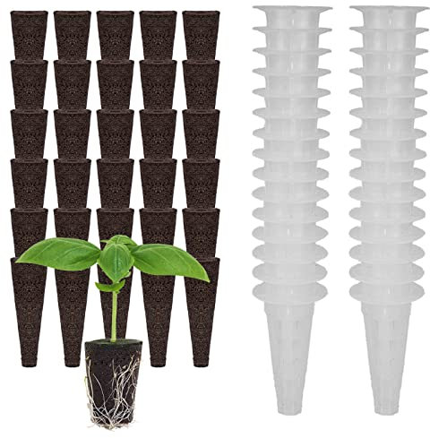 Spugne per la crescita – Spugne coltivate di ricambio, 30 pezzi delle radici con 30 kit coltivazione idroponica, per sistemi di coltivazione idroponici, per interni idroponici, per giardino