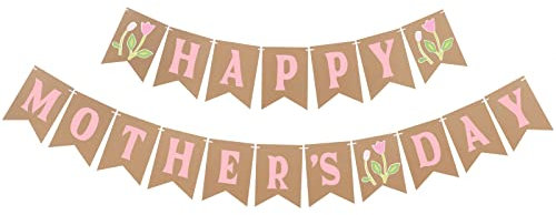 Happy Mothers Day Dekorationen, Happy Mothers Day Banner Happy Mothers Day Schild Banner Thank Mom Best Mom Ever Banner Dekorationen für Muttertag Party Foto Requisiten Hintergründe