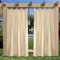SK Studio Outdoor Vorhang Wasserdicht Terrasse Vorhänge mit Abnehmbaren Schlaufen Sonnenschutz Sichtschutz für Balkon Terrasse Garten Pavillon Strandhaus, 1 Stück Khaki, 132x241cm